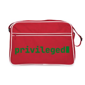 Feeling Privileged | Developer mood | dark - Retro Bag - red/white - Front