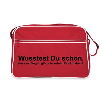 Ont les chèvres ne peuvent pas être dérangé - Sac Retro - rouge/blanc - Devant