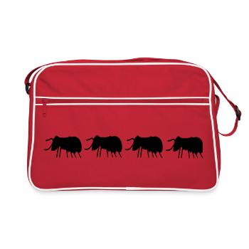 Beetles Bugs - Retro Bag - red/white - Front