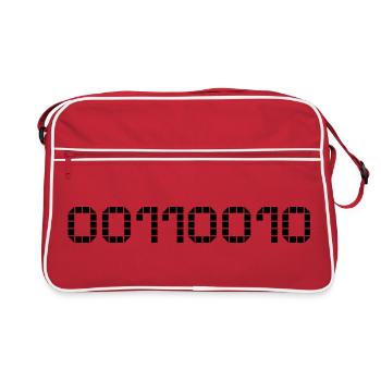 Binary notation - 50 - Retro Bag - red/white - Front