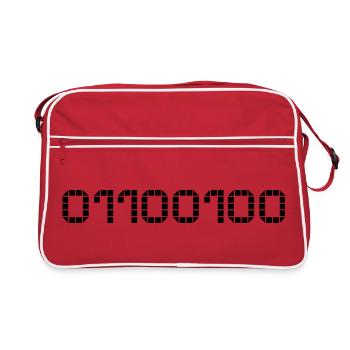 Binary notation - 100 - Retro Bag - red/white - Front