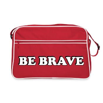 Soyez courageux - Sac Retro - rouge/blanc - Devant