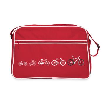 Cycling evolution - Retro Bag - red/white - Front