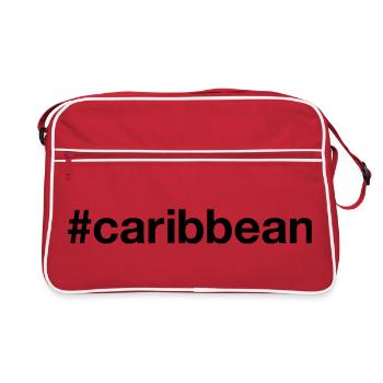 CARAÏBES Hashtag Karibisch Karibik - Sac Retro - rouge/blanc - Devant