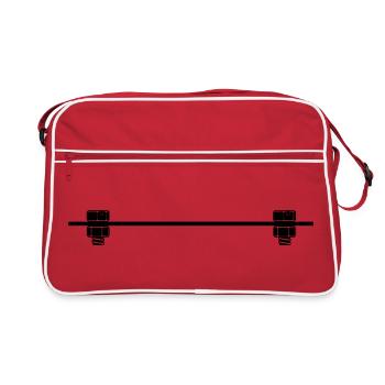Plaque de boulon d’écrou logo - Sac Retro - rouge/blanc - Devant