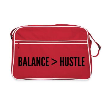 Balance Stronger Than Ambition - Retro Bag - red/white - Front