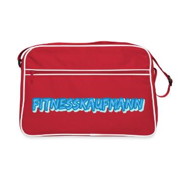 Gift for fitness merchant - Retro Bag - red/white - Front