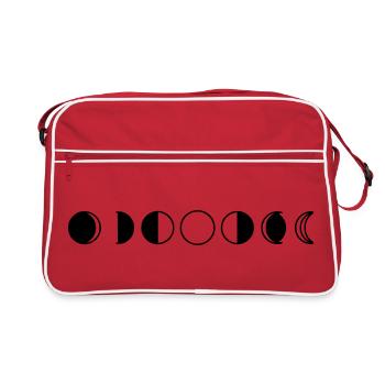 Moon Phase Cycle Series - Retro Bag - red/white - Front