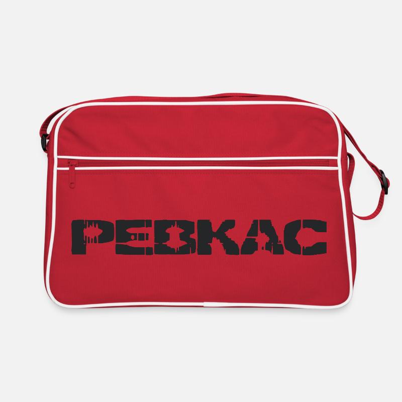 PEBKAC - Problem Exists Between Keyboard And Chair - Retro Bag - red/white
