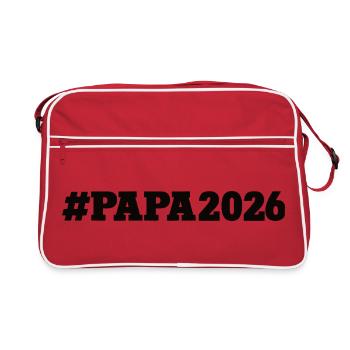 Devenir papa Tu vas être un père bébé Annonce 2026 - Sac Retro - rouge/blanc - Devant