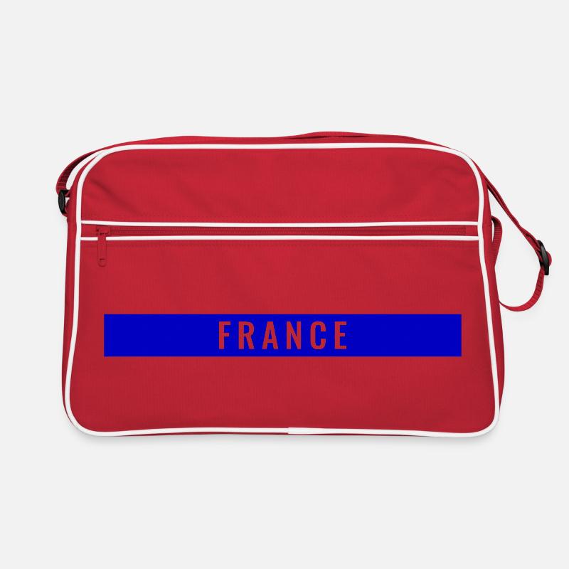 France Rectangle Bleu Sac Retro