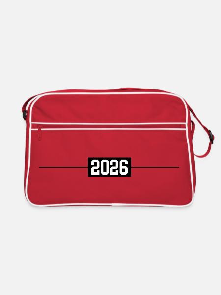 2026 - Retro Bag - red/white - Front