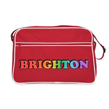 Fierté arc-en-ciel LGBTQ gay Brighton UK - Sac Retro - rouge/blanc - Devant