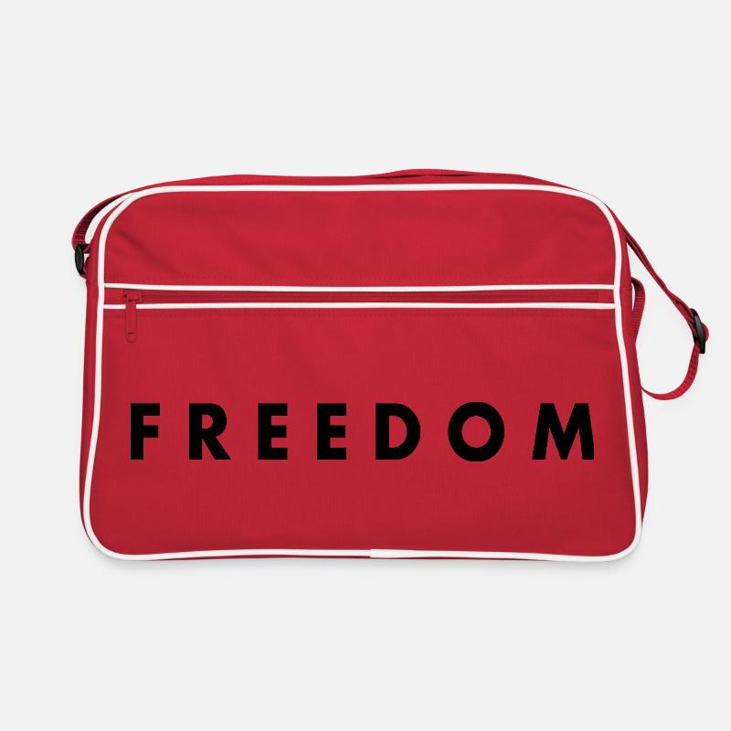 Freedom - Retro Tasche - Rot/Weiß
