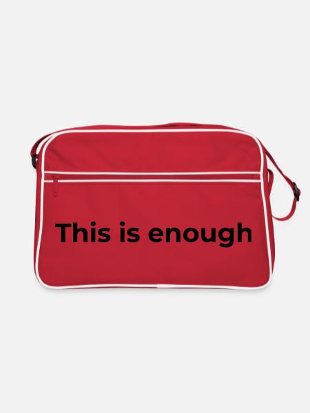 Affirmation Gift | This is enough - Retro Bag - red/white - Front
