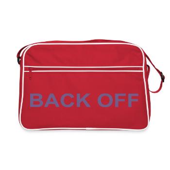 Back Off Funny Saying - Retro Bag - red/white - Front