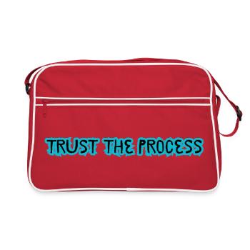 TRUST THE PROCESS design - Retro Bag - red/white - Front