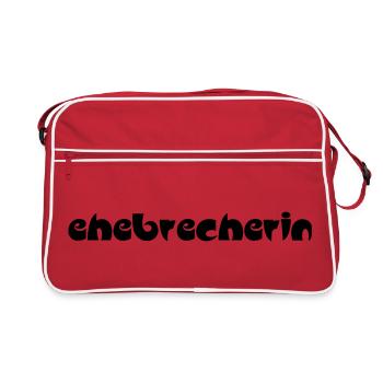 Ehebrecherin | Ehebrecher | fremd gehen | betrügen - Sac Retro - rouge/blanc - Devant
