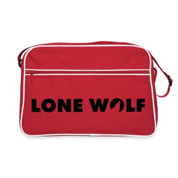 Wolf Lonewolf Lettre en noir - Sac Retro - rouge/blanc - Devant