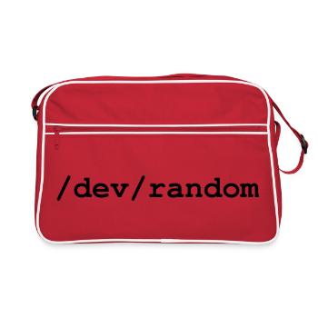 Linux random number generator - /dev/random - Retro Bag - red/white - Front