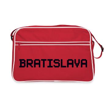 BRATISLAVA Slovakia Slowakei - Retro Tasche - Rot/Weiß - Vorne
