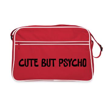 Design minimaliste mignon mais psychopathe - Sac Retro - rouge/blanc - Devant