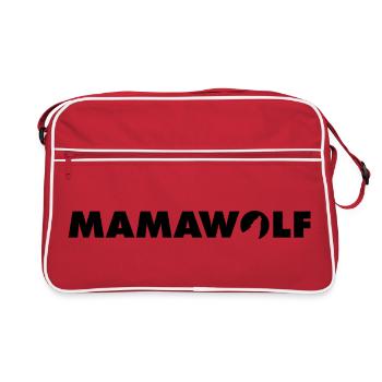 Lettrage Mamawolf - Sac Retro - rouge/blanc - Devant
