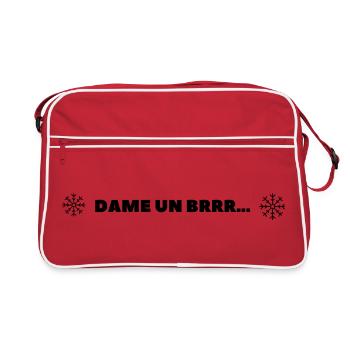 Lady et brrr snowflake reggaeton hiver drôle - Sac Retro - rouge/blanc - Devant