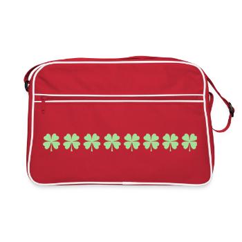 Trèfle pastel rangée - Sac Retro - rouge/blanc - Devant