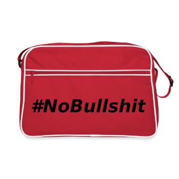 HASHTAG NO BULLSHIT #NoBullshit # No Bullshit - Retro Bag - red/white - Front
