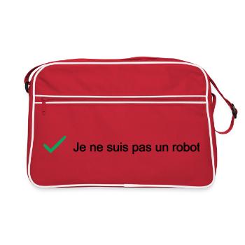 I'M NOT A ROBOT! (IT) - Retro Bag - red/white - Front