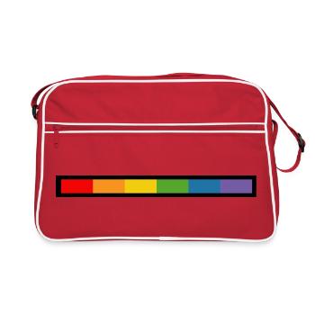 Chemise CSD design de t-shirt LGBT - Sac Retro - rouge/blanc - Devant