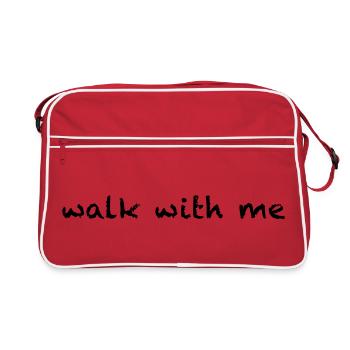 walk with me - Retro Bag - red/white - Front