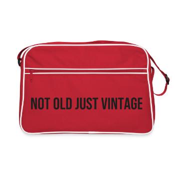 Birthday Shirt | Not Old Just Vintage - Retro Bag - red/white - Front