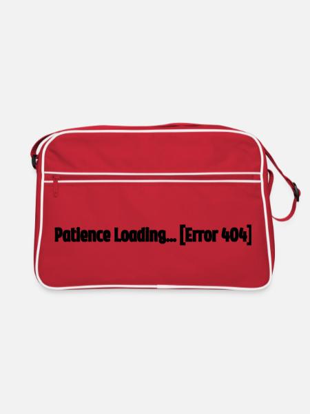 Patience Loading Error 404 - Retro Tasche - Rot/Weiß