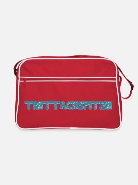 Trettachspitze - Retro Tasche - Rot/Weiß - Vorne