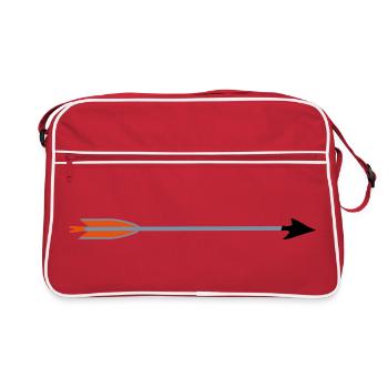 médiévale flèche à l'arc Broadhead par Patjila - Sac Retro - rouge/blanc - Devant