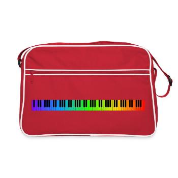 Clavier arc-en-ciel - Sac Retro - rouge/blanc - Devant