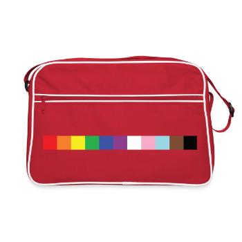 Médaille de la couleur LGBTQ - Sac Retro - rouge/blanc - Devant