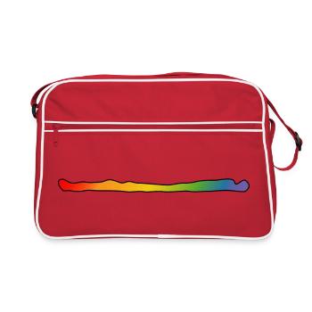 T-shirt arc-en-ciel queer lgbtqi lgbt - Sac Retro - rouge/blanc - Devant