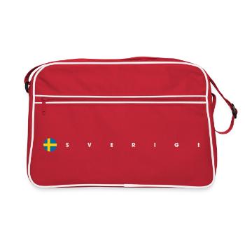 Sverige Flagge - Retro Tasche - Rot/Weiß - Vorne
