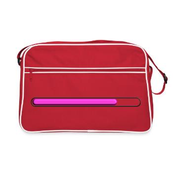 Barre de chargement Rose (75%) grand style profond - Sac Retro - rouge/blanc - Devant
