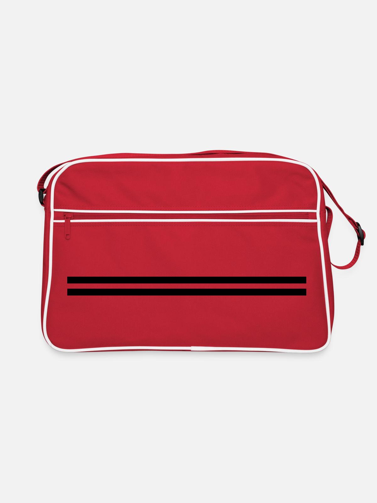 Ligne Double (double line) - Sac Retro - rouge/blanc - Devant