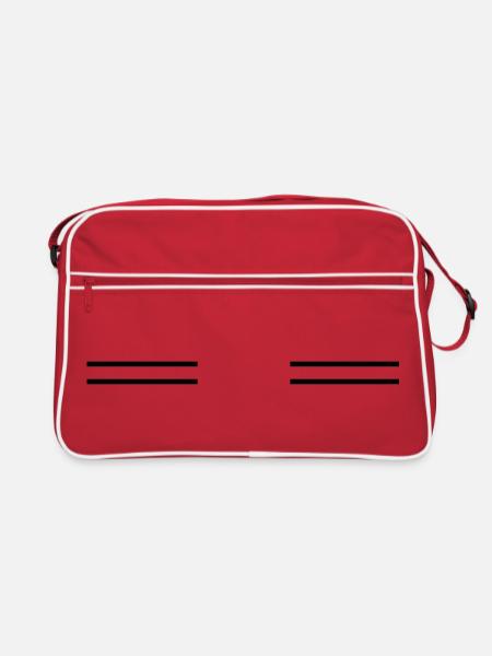 Symbol_streifen - Retro Bag - red/white - Front