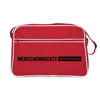 Phrase de la Déclaration des droits de l’homme - Sac Retro - rouge/blanc - Devant
