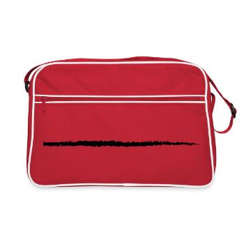 Stroke Art Brushstroke Underscore Crack Line - Retro Bag - red/white - Front