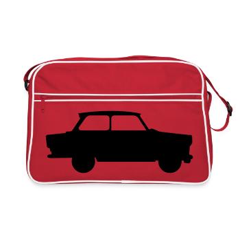 trabbi trabi pappe - Retro Tasche - Rot/Weiß - Vorne