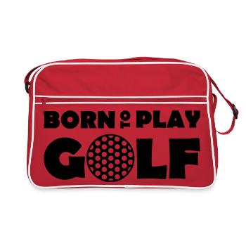Born to play Golf - Retro Tasche - Rot/Weiß - Vorne