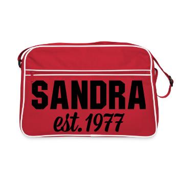 Sandra est 1977 - Retro Tasche - Rot/Weiß - Vorne