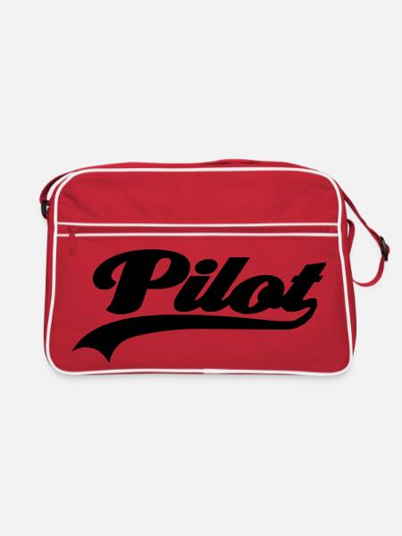 pilot - Retro Tasche - Rot/Weiß - Vorne